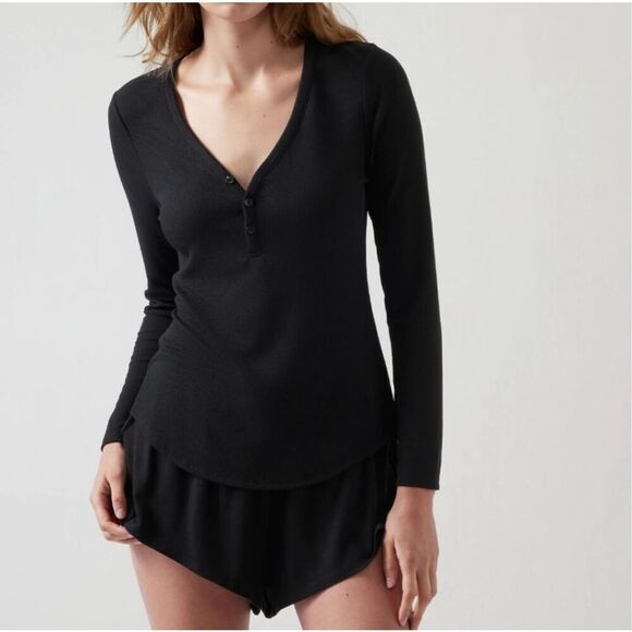 Athleta wind down sleep top black small - Picture 1 of 12